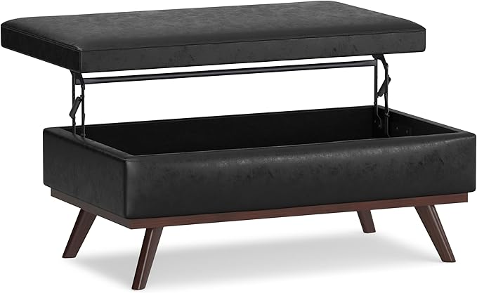 SIMPLIHOME Owen Lift Top Coffee Table Storage Ottoman