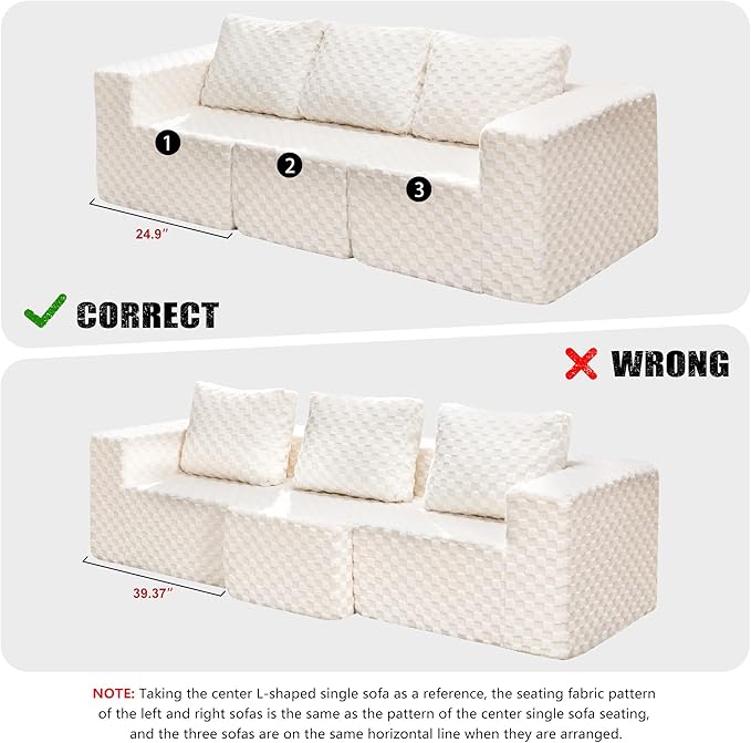 Modular Sectional Sofa 3-Seater Modular Couch