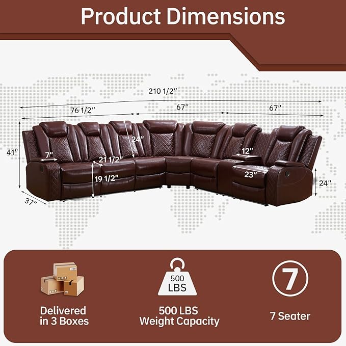 Power Reclining Sectional Sofa