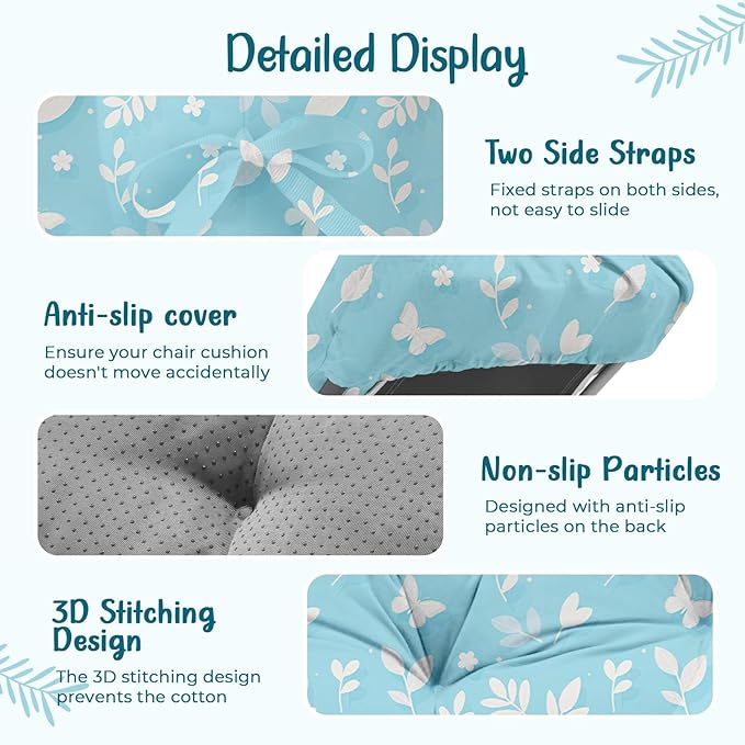 2 Pcs Outdoor Chaise Lounge Chair Cushion 75.1 x 22.8 x 4.7 Inches 100%