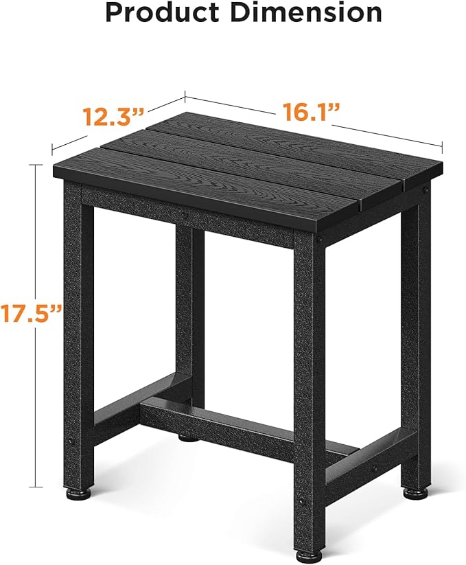 ODK Outdoor Side Tables Set of 2, Adirondack Patio End Table