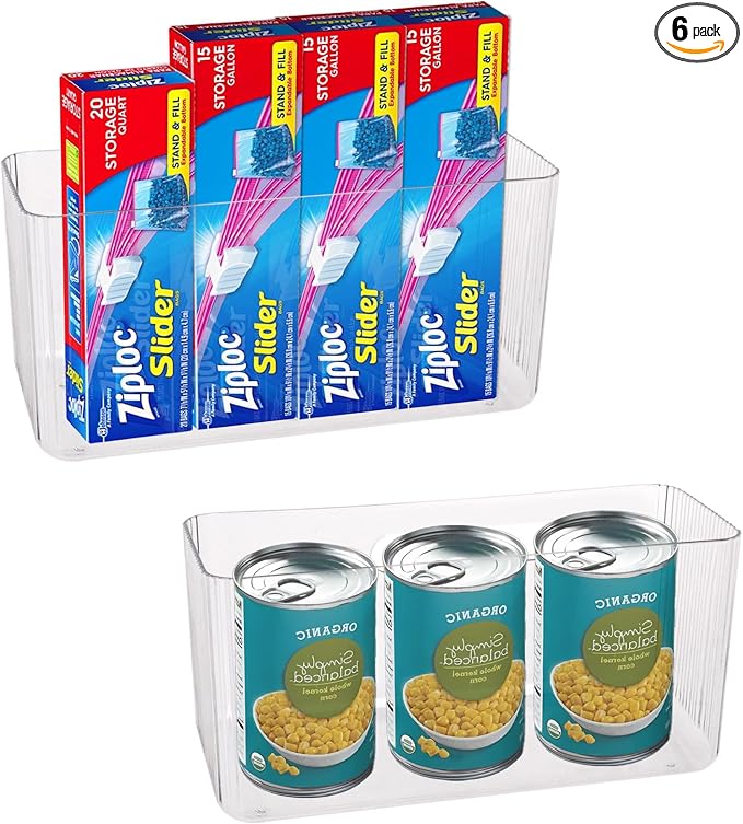 Klmnop 2 Pack Adhesive Mount Cabinet Door Organizer, Kitchen Foil and Plastic Wrap Holders, Cling Wrap Wall Organization for Kitchen, Pantry, Bathroom, Office, Craft Room, Garage(Clear)