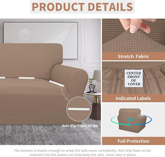 Easy-Going 100% Waterproof Oversized Chair Couch Cover, Dual Waterproof Sofa
