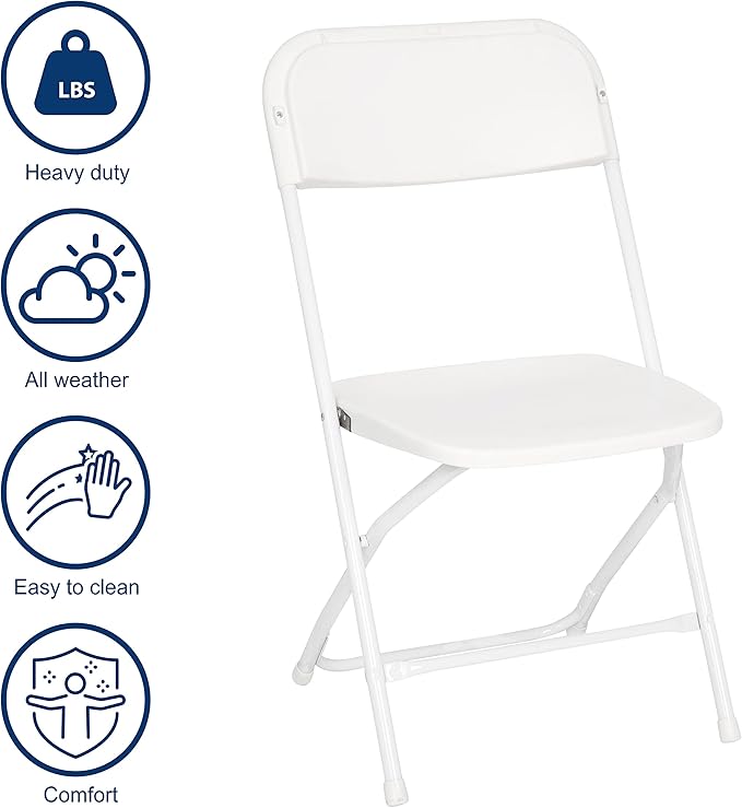 Flash Furniture Hercules Series Big & Tall Stackable Plastic Folding Chairs