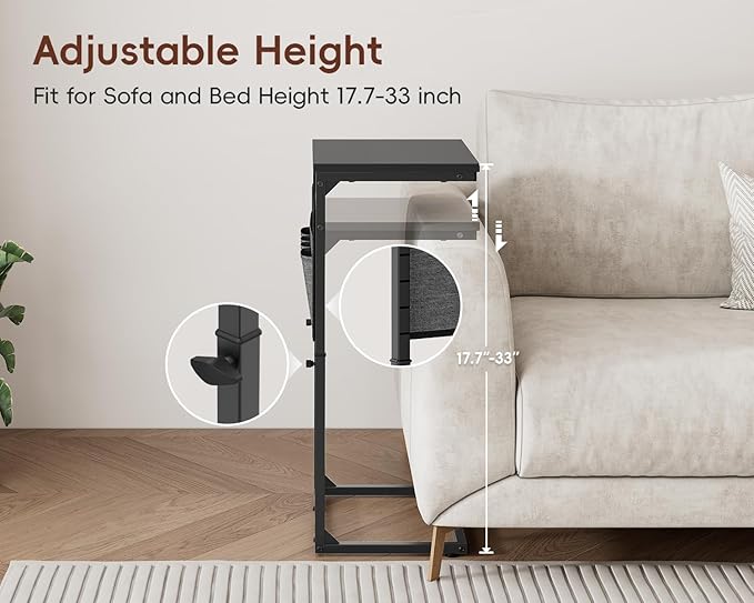 Vagusicc C Shaped End Table