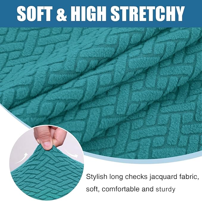 Smiry Waterproof Couch Cushion Covers, Stretch Jacquard Thick Sofa Cushion