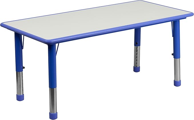 Flash Furniture Wren 23.625''W x 47.25''L Rectangular Blue Plastic Height