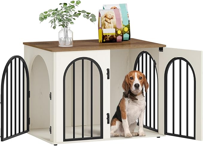 Hzuaneri 31.5'' Wooden Dog Crate Furniture, Indoor Dog Kennel Dogs Cage