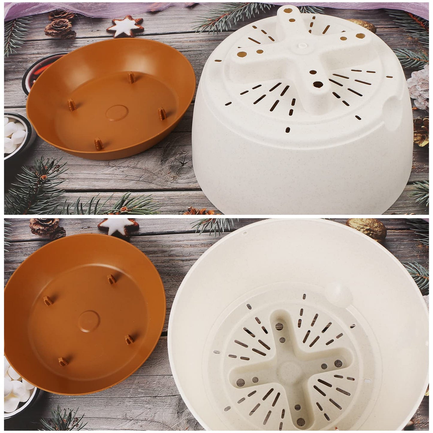 LIYDE 3 Pack Hanging Planters, 8 Inch Small Hanging Pots Self Watering Hanging Planters for Indoor Plants with Drainage Holes and Removable Tray Hanging Basket