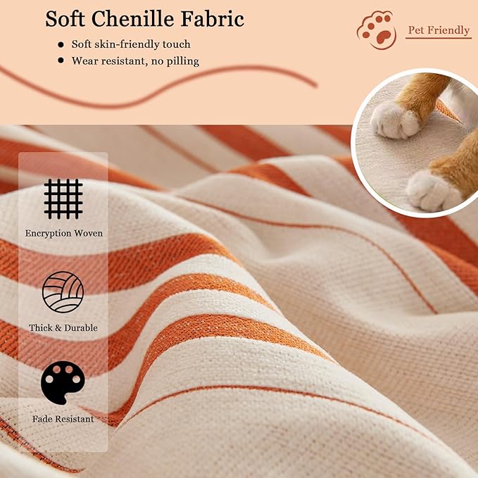 DREAMINGO Couch Cover Reversible Chenille Furniture Protector Sofa Covers