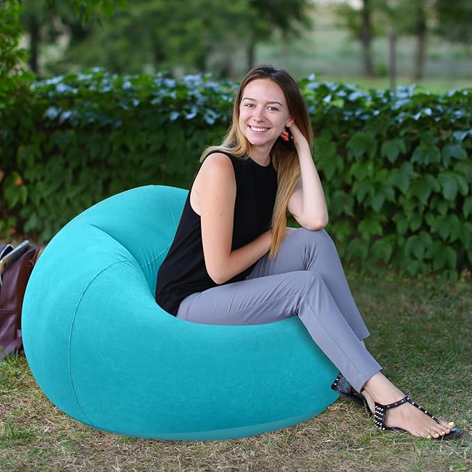 Realspring Inflatable Bean Bag Chairs Outdoor Blow up Camping Chairs Inflatable