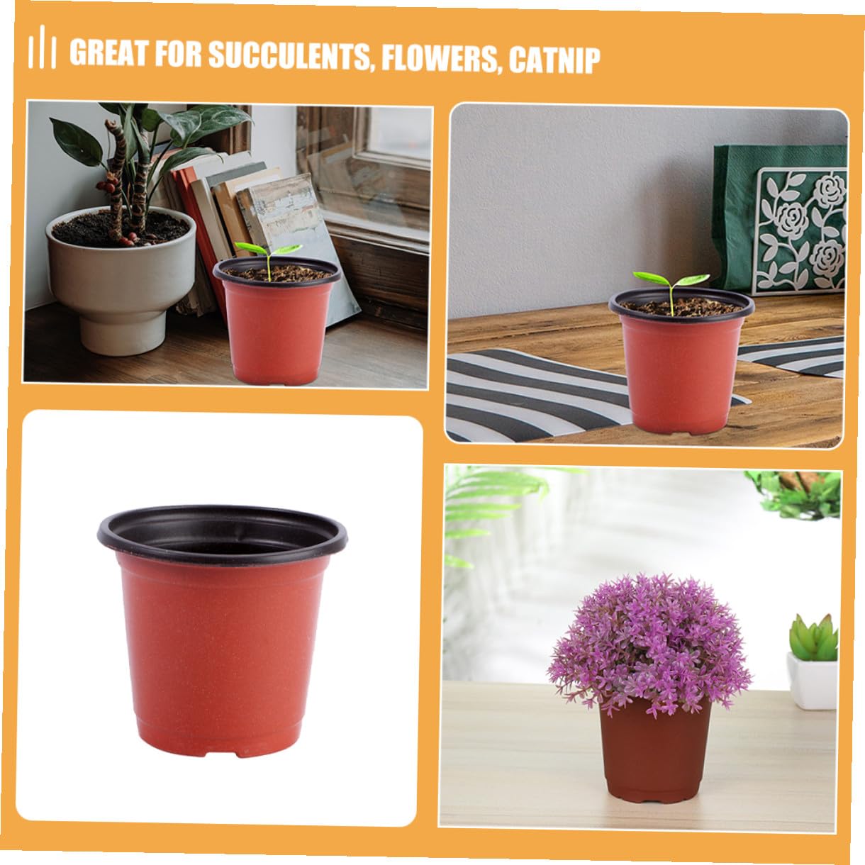 TIDTALEO 120pcs Plastic Nursery Pots with Drainage Holes Dual-Color Seedling Planter Cups for Strawberry Propagation and Plant Growth in Garden and Indoor Use