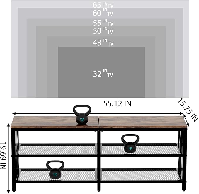 TV Stand for TVs up to 65 Inch, Entertainment Center for Living Room