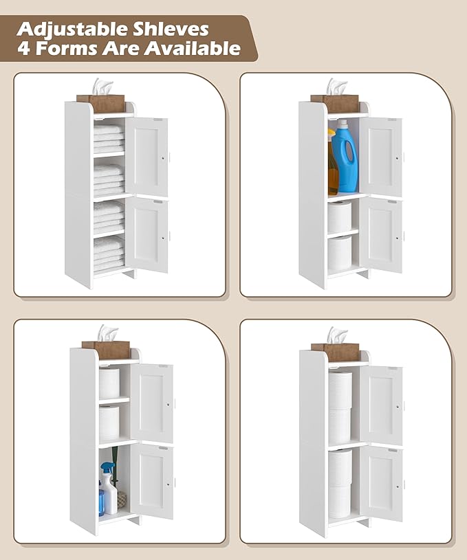 Akxomel Small Bathroom Cabinet