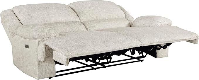 Lexicon Power Double Reclining Sofa, Textured Microfiber Wall Hugger Recliner