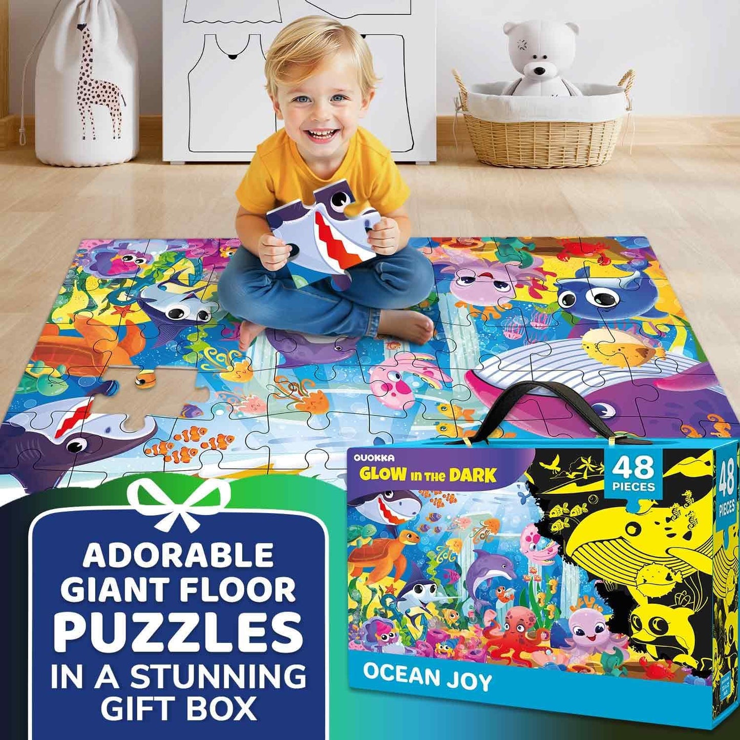 QUOKKA Alphabet Poster Educational Toy for 3-4 Year Old – ABC Learning Wall Chart for Toddlers – Interactive Speech Therapy Game for Kids 5-6-7 yo – Talking for Girl & Boy