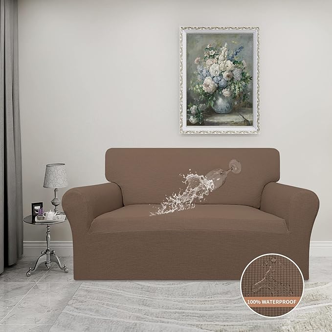 Easy-Going 100% Waterproof Loveseat Couch Cover, Dual Waterproof Sofa Cover