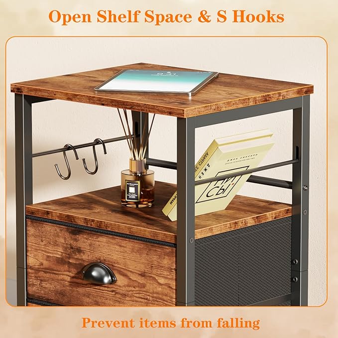 Furologee Night Stand Set of 2, Nightstand
