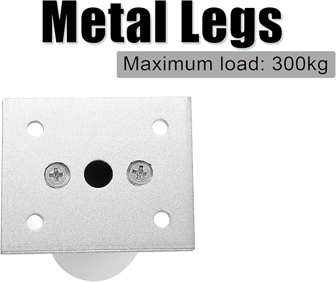 Set of 4 Furniture Legs 7.87 Inch, Adjustable Aluminum Alloy Cabinet Legs