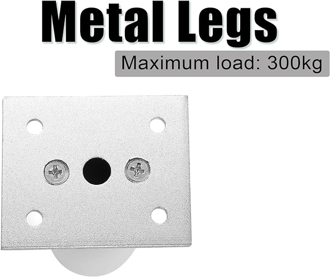 Set of 4 Furniture Legs 6 Inch, Adjustable Aluminum Alloy Cabinet Legs