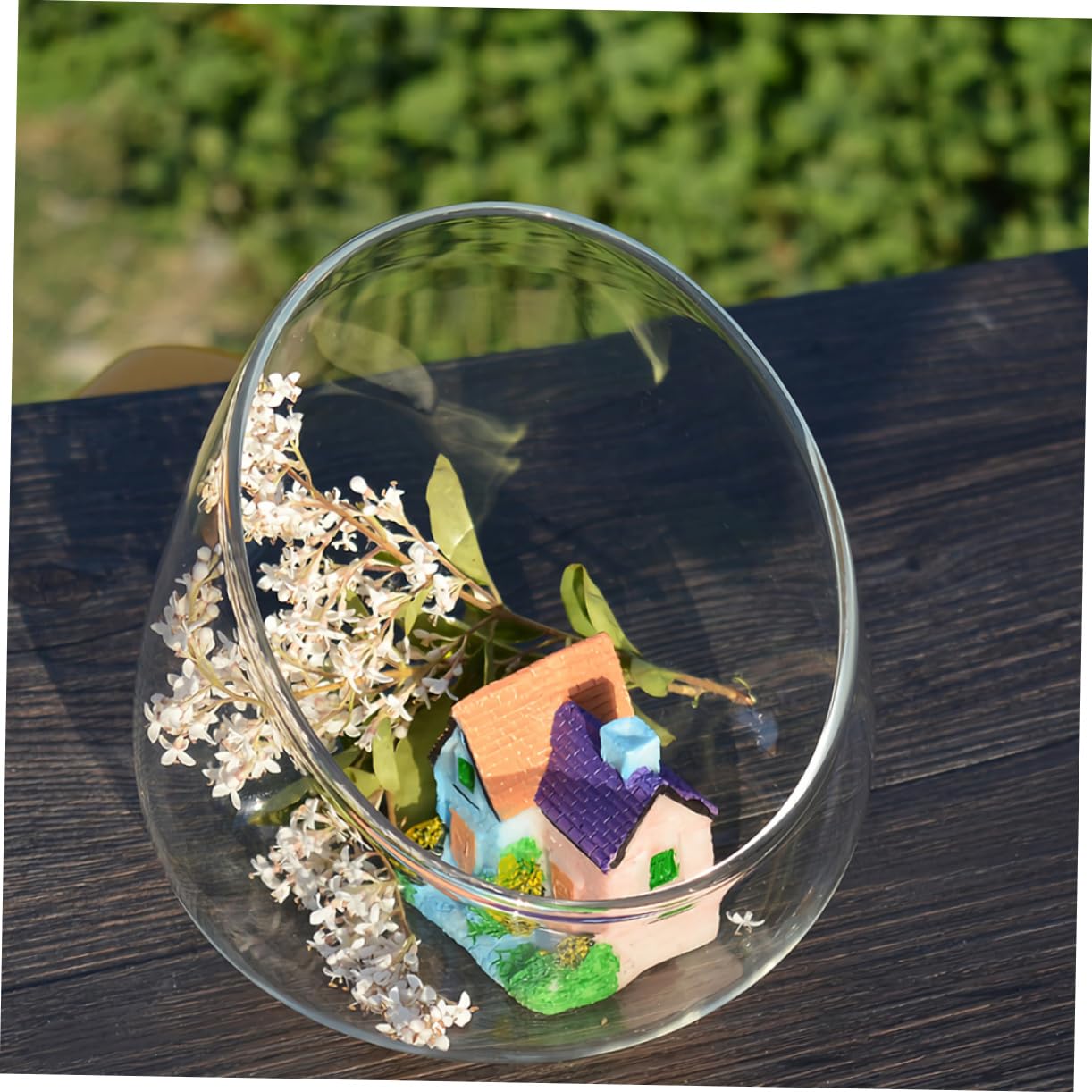 Zerodeko 3Pcs Cut Glass Bottle for Succulents Micro Landscape Terrarium Decorative Planter for Home Easy to Replace Plants Modern Style Display Container