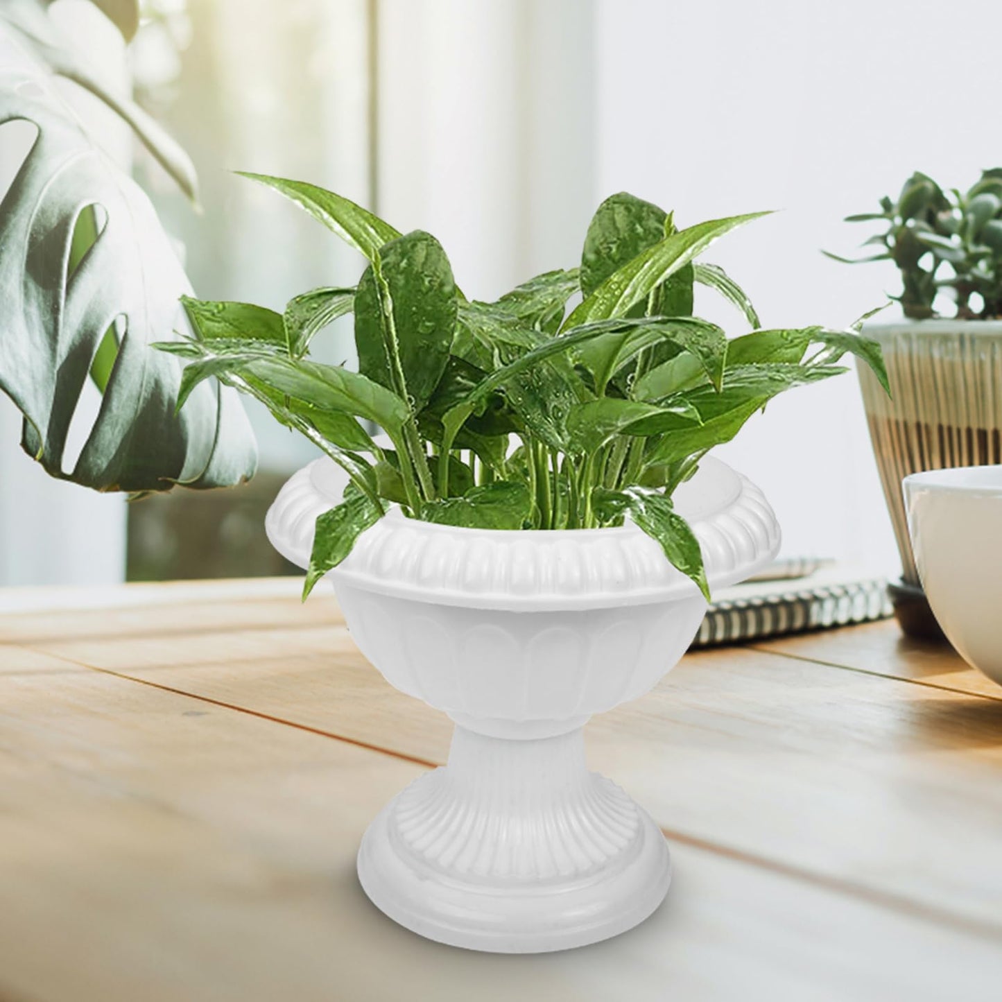 GANAZONO 12-Pack Mini Roman Style Flower Pots Decorative Plastic Plant Containers for Wedding Centerpieces Balcony Patio Garden