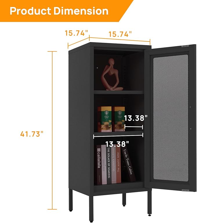 Slim Metal Storage Cabinet