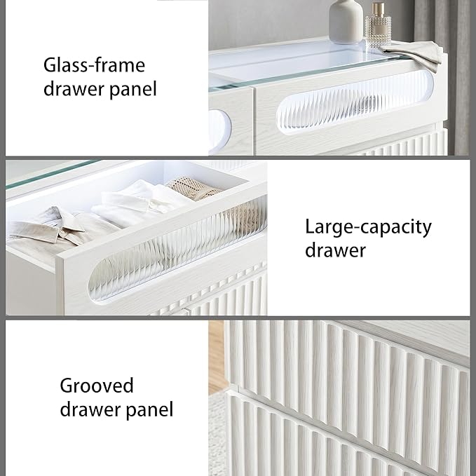 senlin Fluted 6 Drawer Dresser,
