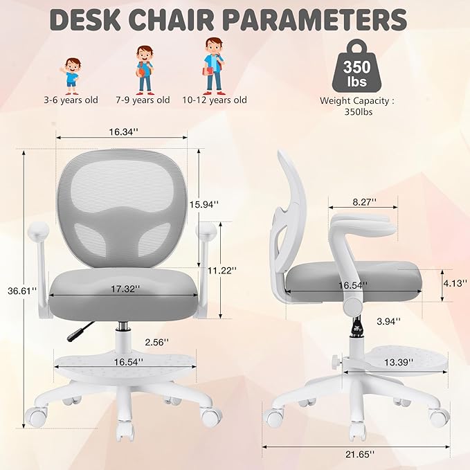 HOFFREE Kids Desk Chair Ergonomic Study Chair