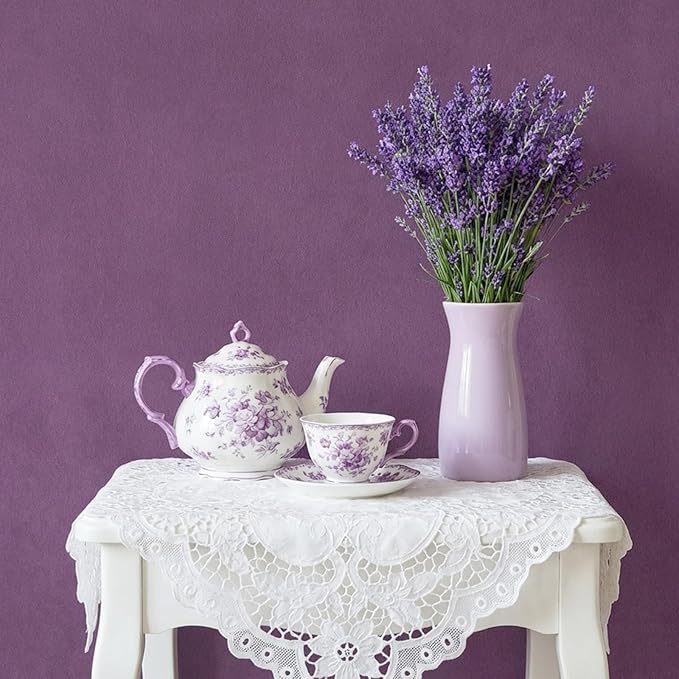 VEELIKE Lavender Purple Velvet Drawer Liner Self Adhesive Velvet Contact Paper