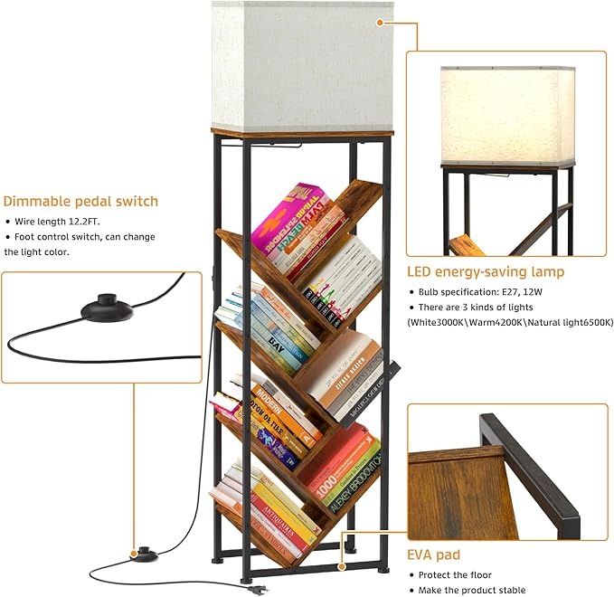 Cutogxon Tree Bookshelf with Light