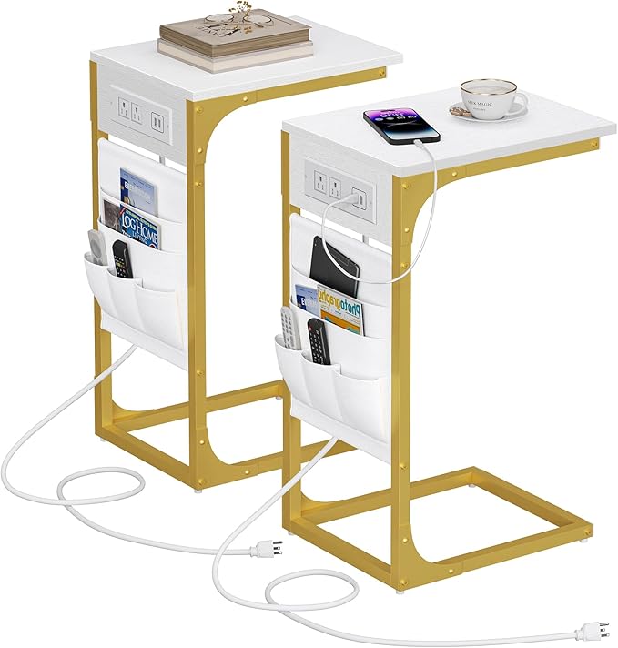 TUTOTAK C Shaped End Table