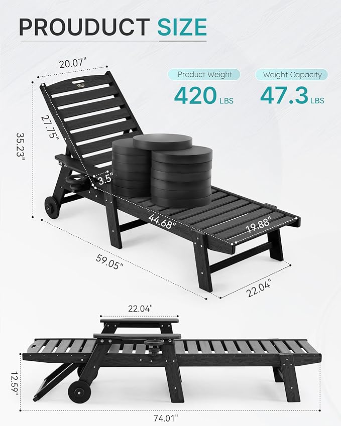 Patio Chaise Lounge Chair Outdoor