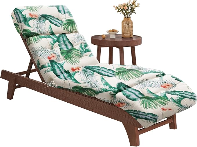 EverPine Outdoor Chaise Lounge Chair Cushion 74.4 x 22.8 x 4.7 Inch, Patio
