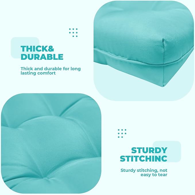 DANGHOOGY Wicker Chair Cushions, Waterproof Outdoor Loveseat Cushions