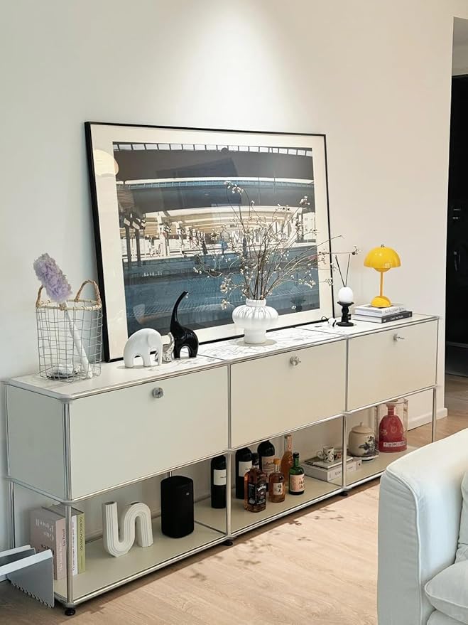 Modern Storage Cabinet Versatile Free-Standing Organizer