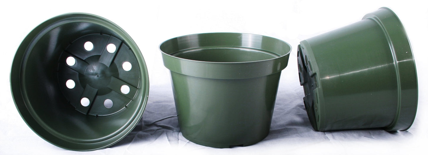 Seed Kingdom 12 New 10 Inch Standard Plastic Nursery Pots ~ Pots are 10 Inch Round at The Top and 7.3 Inch Deep.