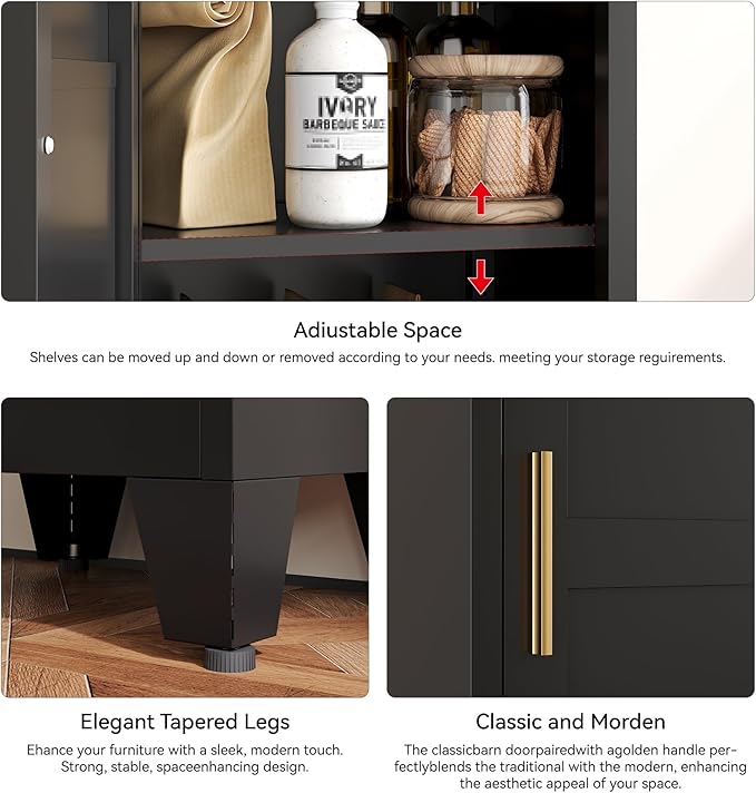 YAUWOH White Narrow Metal Storage Cabinet, Tall Freestanding Cabinet