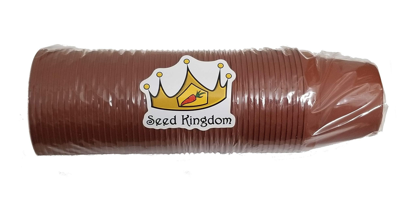Seed Kingdom 50 New 3 Inch Plastic Nursery Pots ~ Pots are 3 Inch Round at The Top and 2.25 Inch Deep. Color: Terracotta
