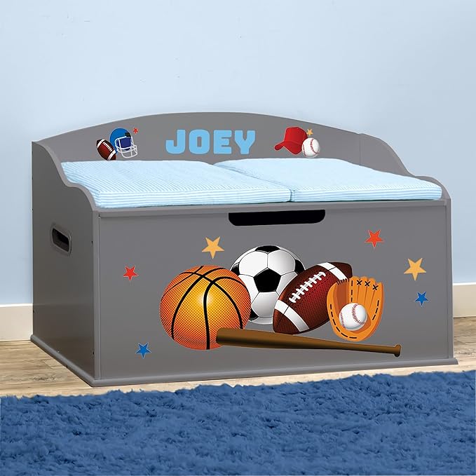 DIBSIES Personalized Creative Wonders Toy Box, 30 x 19.25 x 18 inches,
