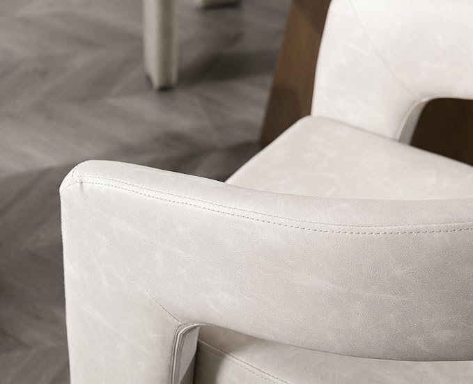 VESCASA Faux Leather Barrel Dining Chair
