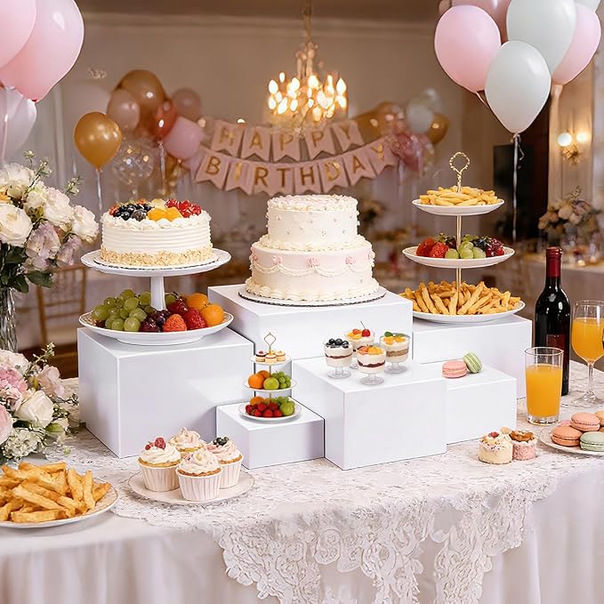 6 Pcs Buffet Risers, Display Stand Shelf