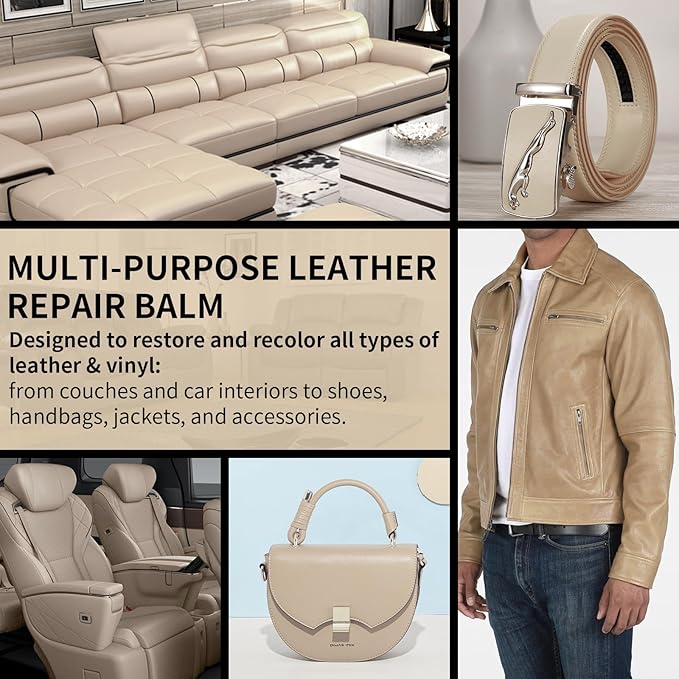 Leather Recoloring Balm and Leather Repair Kit