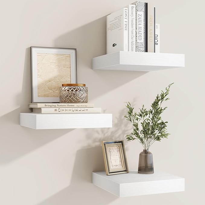 fuqing Floating Shelves for Wall, Wall Mounted Wood Floating Shelf