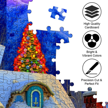1000 Piece Magical Winter Town Puzzle for Adults