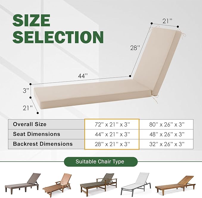 Chaise Lounge Cushions Outdoor, Outdoor Chaise Cushion