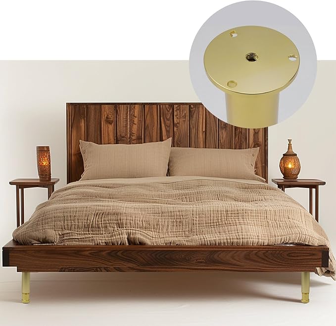4 Pcs Gold Sofa Adjustable Legs Metal Modern Furniture Legs