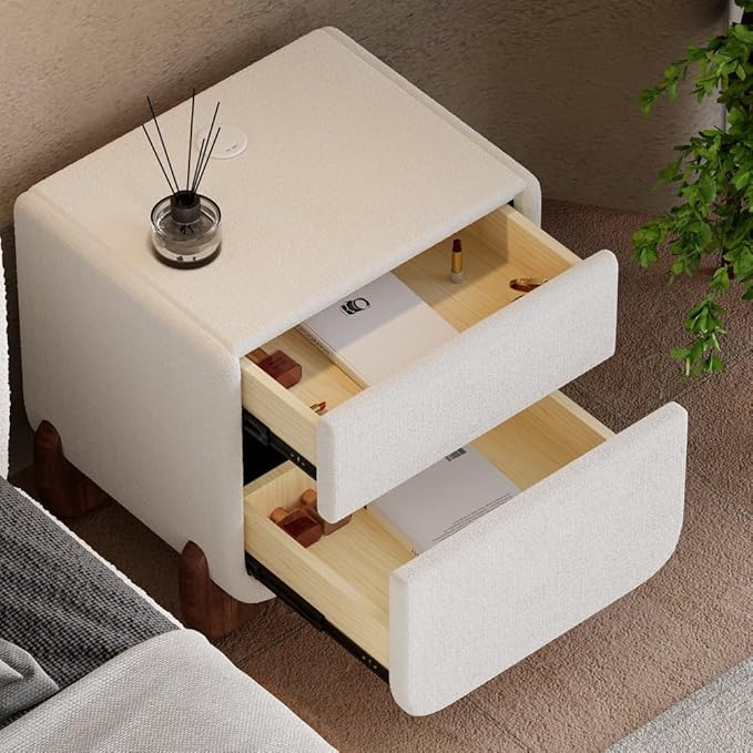 homary Smart Boucle Nightstand