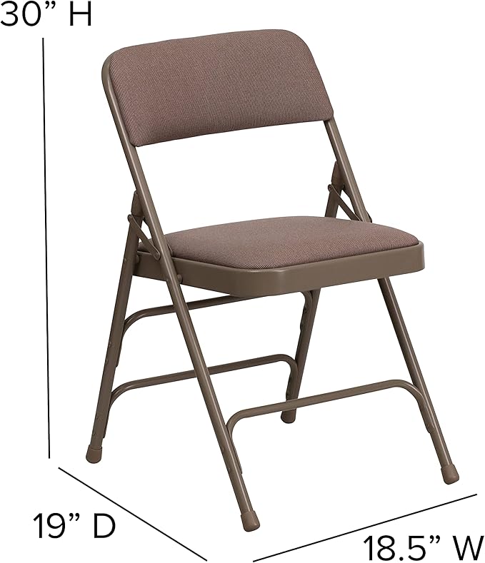 Flash Furniture 2 Pack HERCULES Series Curved Triple Braced & Double Hinged
