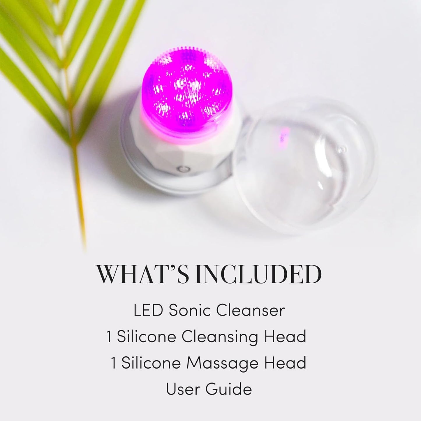 Revive Light Therapy Soniqué Mini Acne Cleanser, Battery-Operated Sonic Face Cleanser Brush with Blue & Red Light Therapy, Medical-Grade Acne Device for Face & Body, Water-Resistant